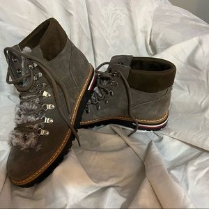 Tommy Hilfiger Suede/Faux Fur Ankle Boots